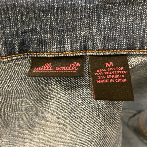 Will Smith Jean Jacket with bronze stone button detailing M - Picture 6 of 7